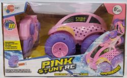 VOITURE TÉLÉGUIDÉ RC STUNT AUTO ROSE
